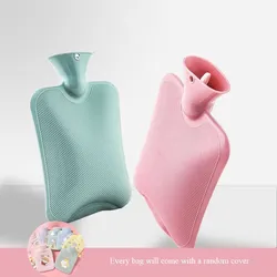 2.0L 1.0L 500ML Hot Water Bottle Hot Water Bag with Cover for Bed Warming Hand Feet Warmer Menstrual Cramps Hot Compress