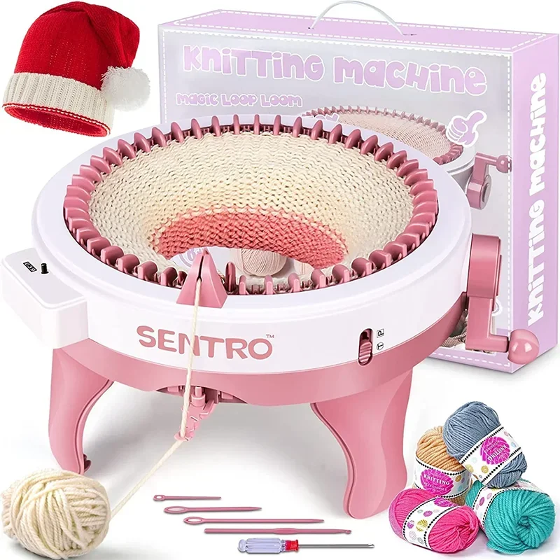 22/40 Needles Knitting Machine Versatile Hand Crocheting Machine Kit DIY Woven Scarf Sweater Hat Socks Craft Loom for Adult Kids