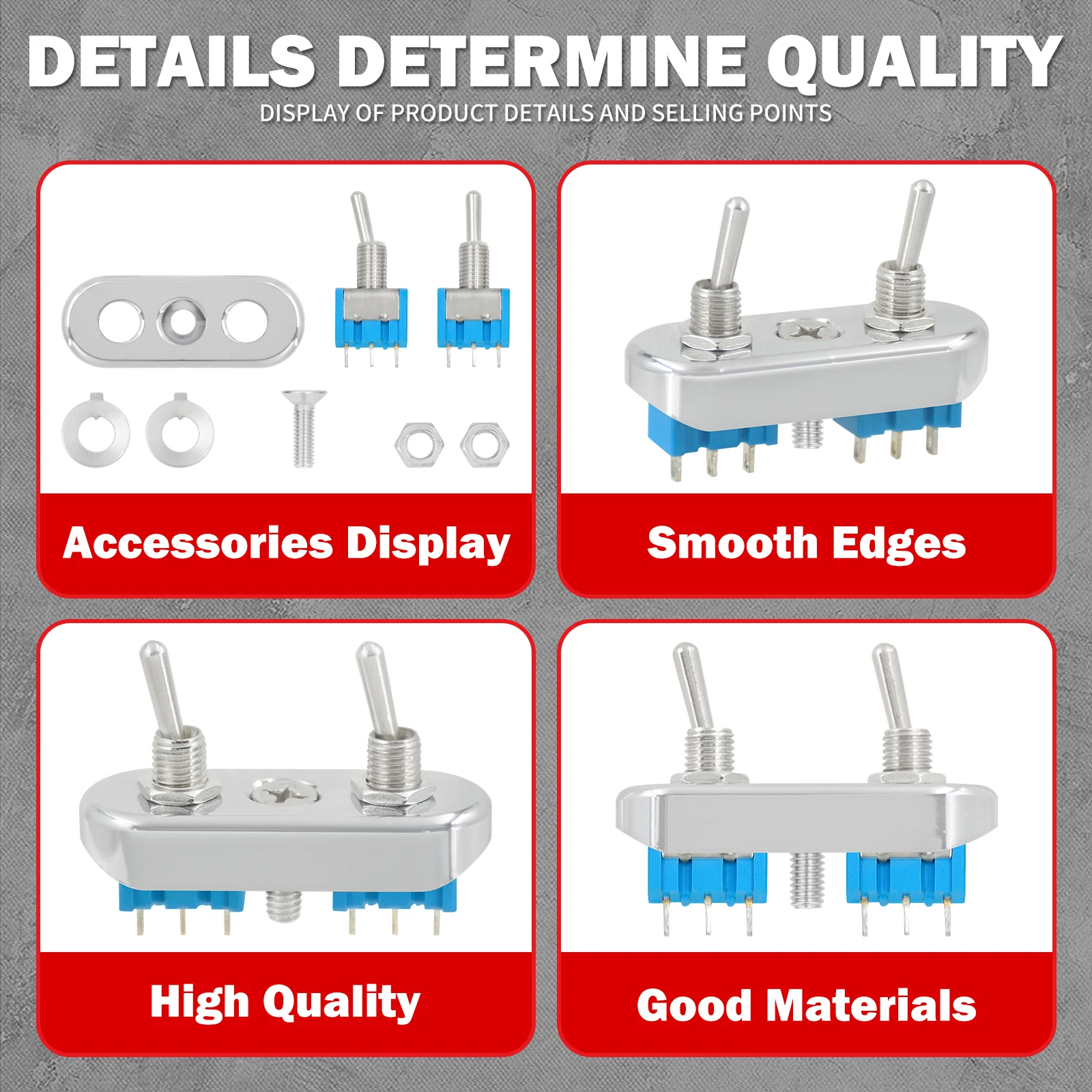 Motorcycle 7/8" 1" Handlebar Mini Switch ON/OFF/ON Toggle Push Button Block For Harley Touring Softail Sportster Bobber Chopper - Image 6