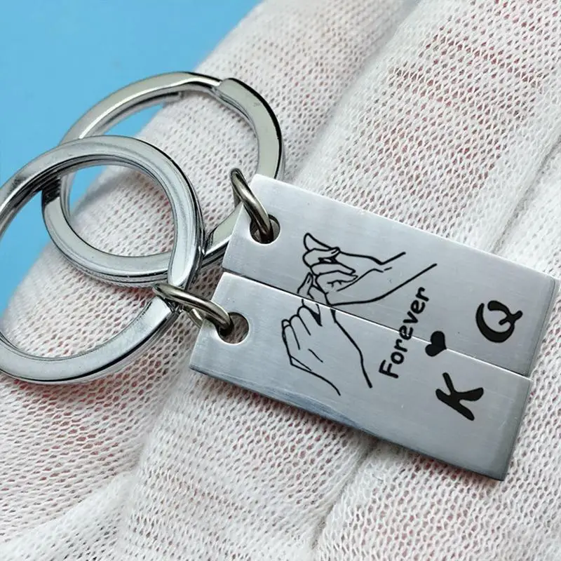 พวงกุญแจคู่รัก1คู่ชุดพวงกุญแจตกแต่งกระเป๋าเป้สะพายหลังความรักตลอดกาลของขวัญคู่สำหรับวันครบรอบวันวาเลนไทน์ปีใหม่