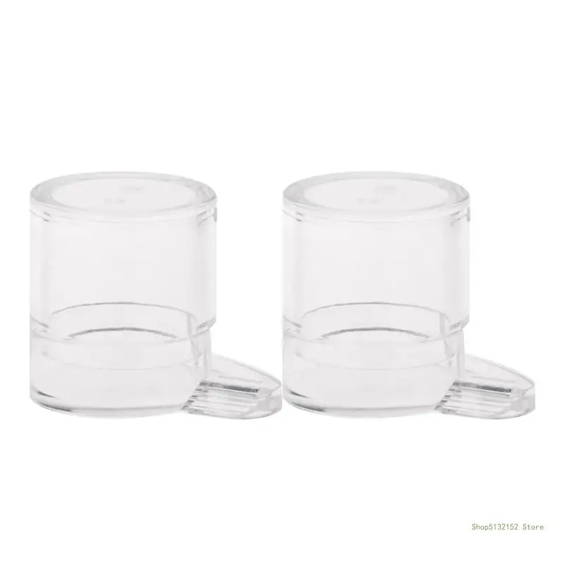 QX2E 2pcs Ants Feeder Water Feeding Area for Ants Nest House Farm Acrylic Round Drinking Bowl Large Size Pet Supplies