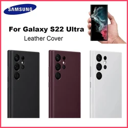 Original Samsung Galaxy S22 Ultra Leather Case High Quality Soft Silky Touch Protective Case For Galaxy S22Ultra Leather Case