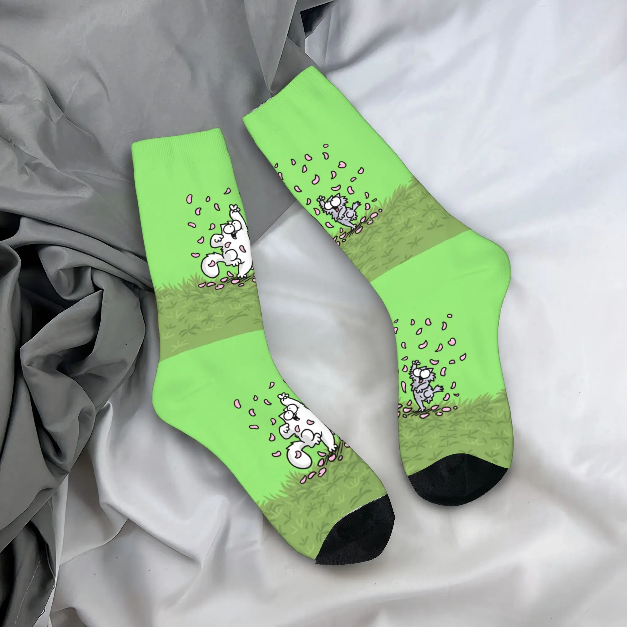 

Чулки с изображением кота-семонов, мужские милые носки, удобные модные носки, осенние нескользящие дизайнерские носки для спорта на открытом воздухе, подарок на день рождения