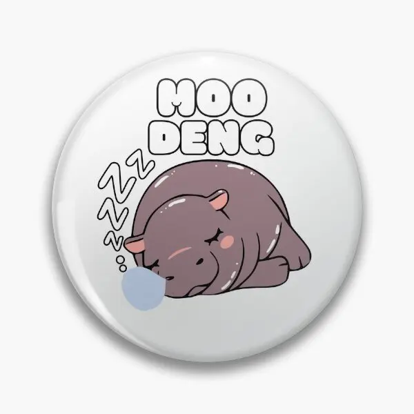 Moo Deng pin Classic vintage Commemorative badge Graphic Capsule Cartoon Custom backpack