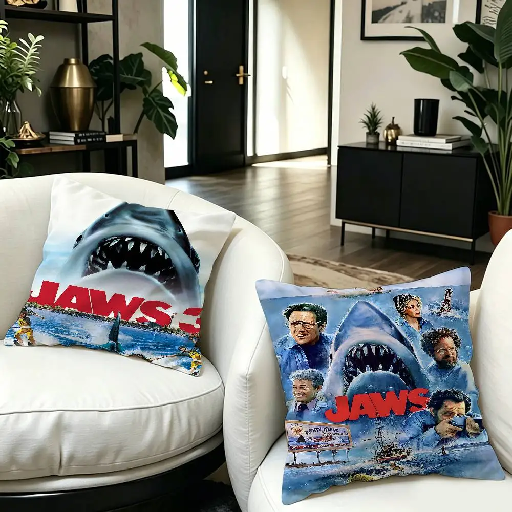 Movie JAWS Pillow Cover Design Cushion Cover Decor Holiday Decorati