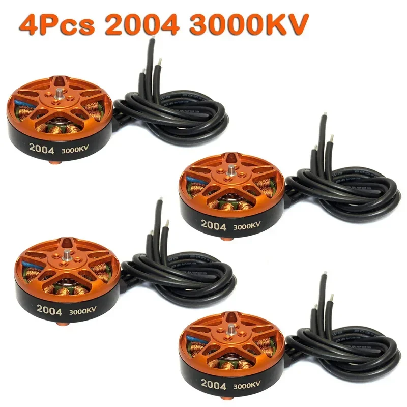 

Motor sin escobillas yodo 2004 1750KV 3000KV, hélice compatible con 3.5-5 pulgadas para Toothpick de largo alcance RC FPV, Dron