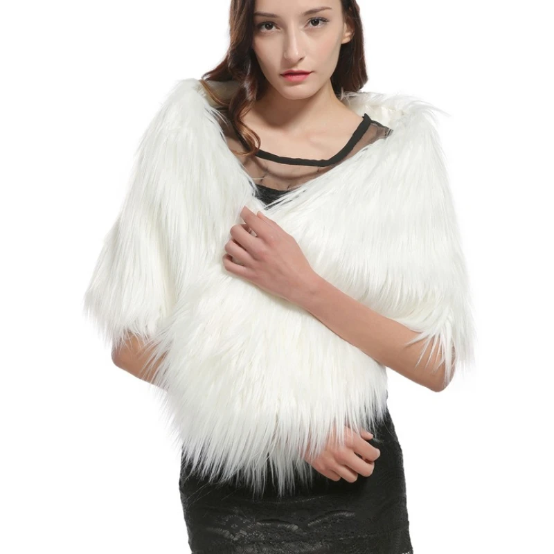 Women Cloak Coats Capes Mid Length Coat Jackets Faux Fur Ponchos Y2k Streetwear Jacket Elegant Loose Open Stitch Autumn Winter