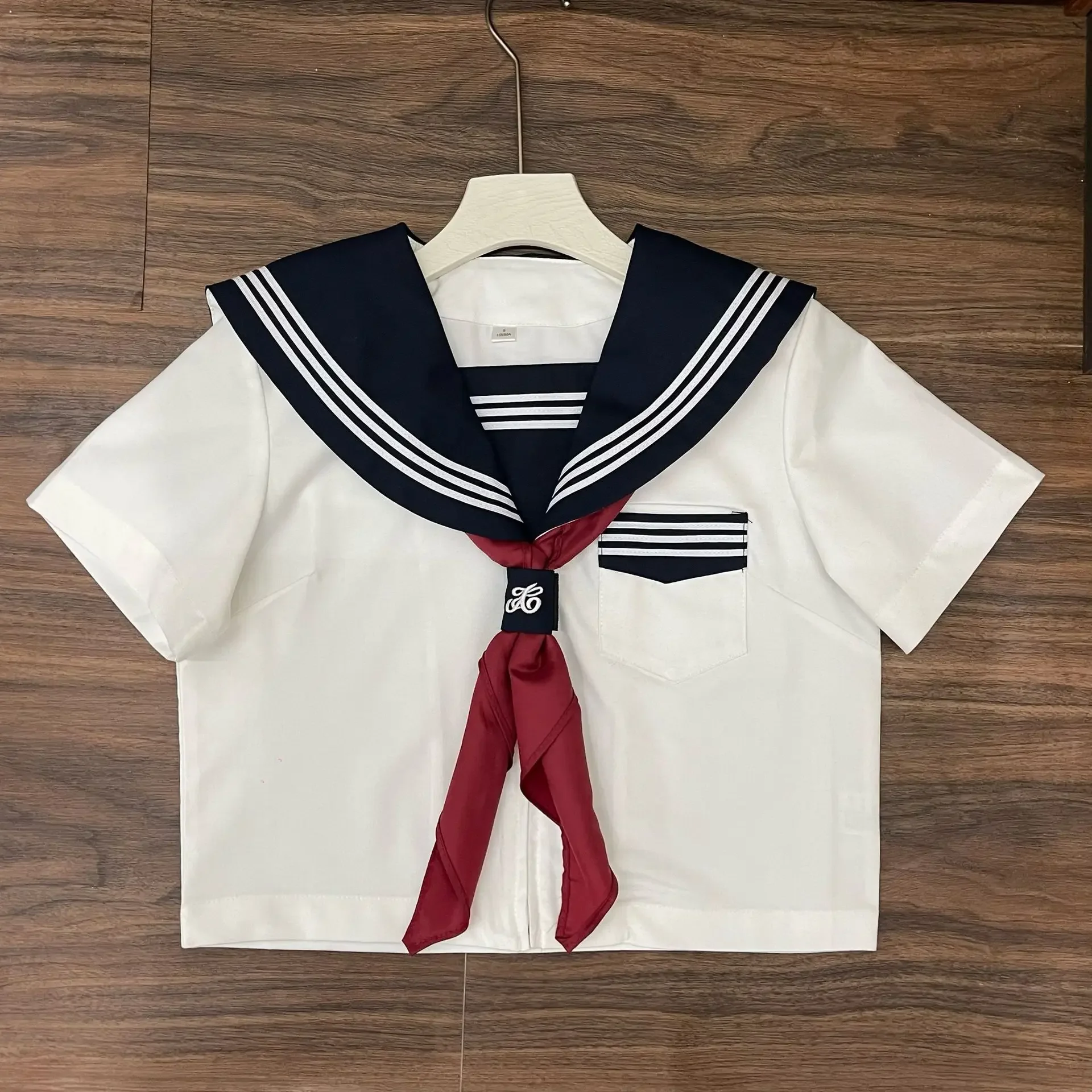 Japanischer Matrosen anzug jk Uniform Mädchen Marine Falten rock weiße Matrosen bluse High School Uniformen Frauen Seifuku koreanische Studentin