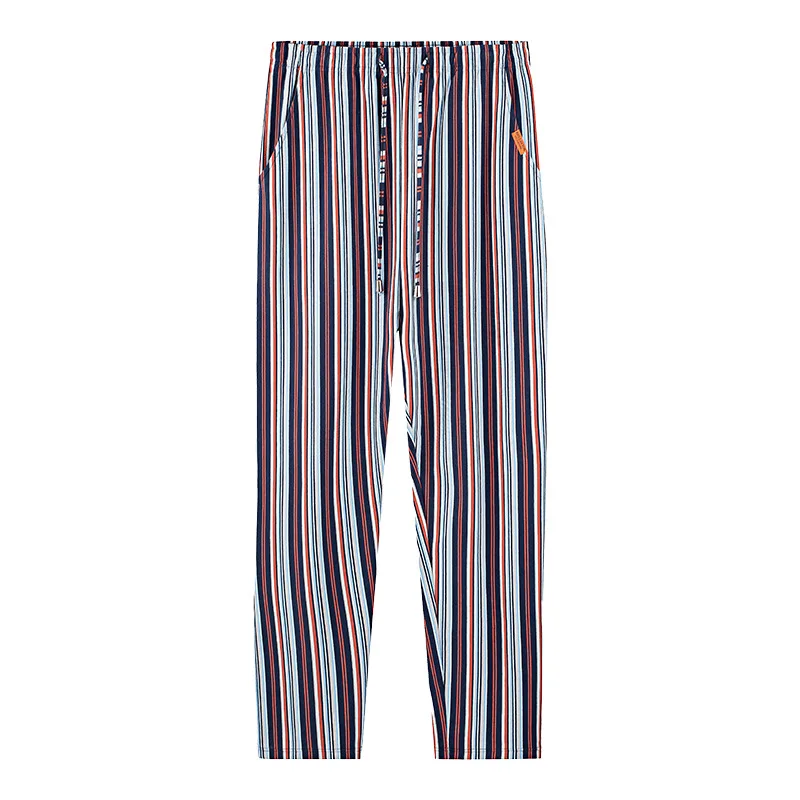 Pantaloni a righe in cotone da uomo nuovi con coulisse lounge pigiameria abbigliamento sportivo casual vestibilità rilassata comodi pantaloni del pigiama da esterno