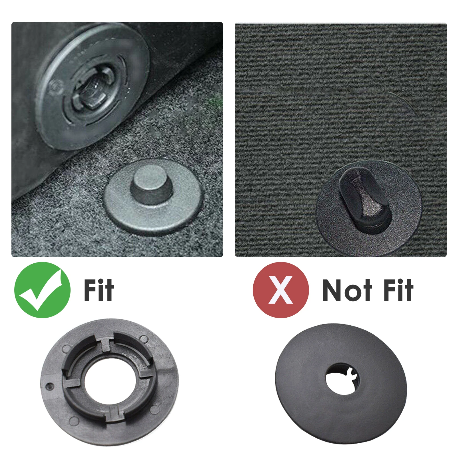 4 Set Car Floor Mat Caret Clips Universal Retention Fixing For Holders Grips Clamps Floor Holders Carpet Non-slip Fastener Clips