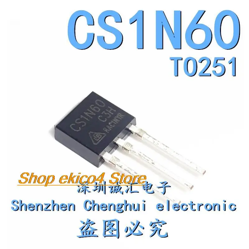 10pieces Original stock   CS1N60  600V0.8A 11 TO-251