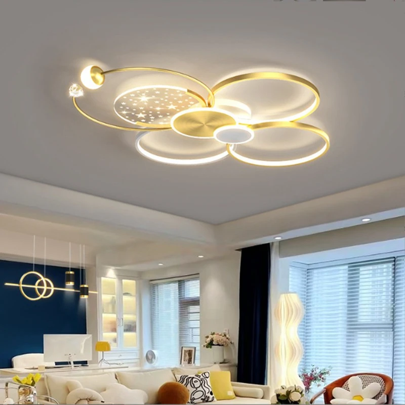 Light Luxury Intelligent LED Ceiling Lamp Modern Bedroom Corridor Dining Room Chandelier Creativity Indoor Decoration Lamps