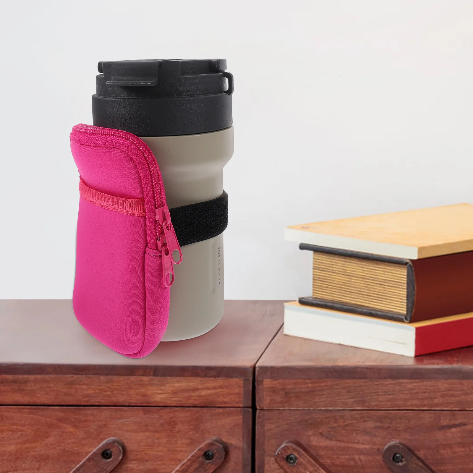 

Green Neoprene Anti- Cozy 2Pcs Insulated Wallet Pouch Outdoor Tumbler Bag Portable Bottles Pocket