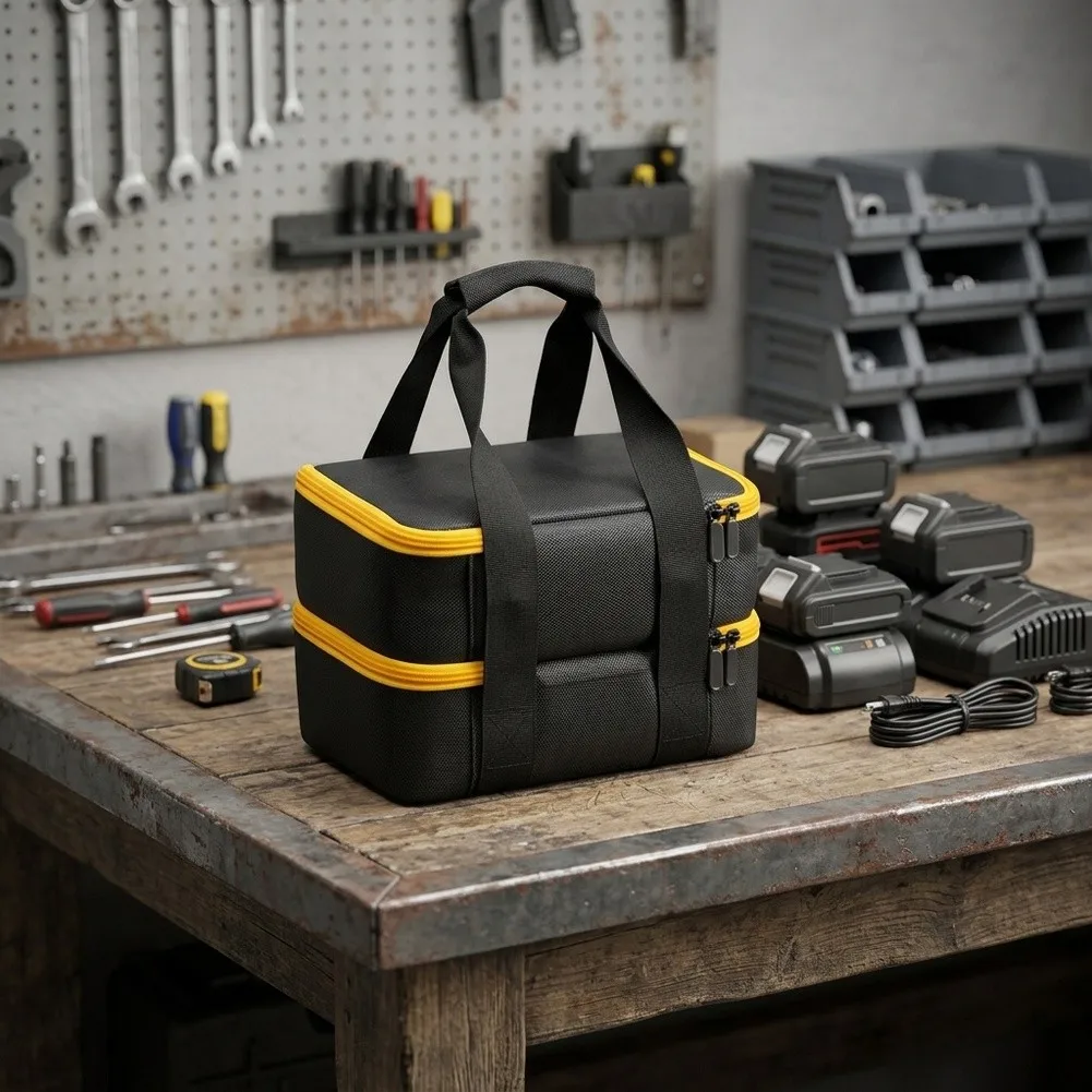 1pc Storage Bag For Electric Equipment Batteries Chargers Portable Organizer Power Tools Parts Accessories