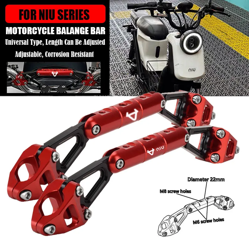 

NIU Motorcycle Accessories Balance Bar Handlebar CNC Crossbar Levers Phone Holder For NIU UQI UQI+ UQIS U+A U+B GOVA go g1 g2 g3