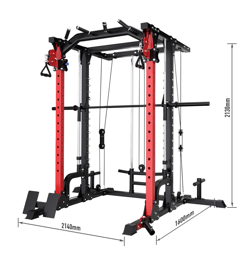 

2024 Newest Style Gantry Smith Machine for Unisex Large-Scale Fitness Equipment for Muscle Body Strength Training Made of Metal
