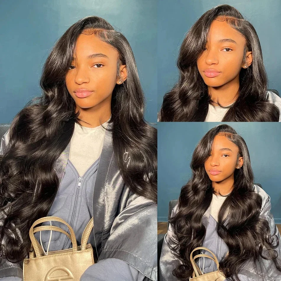 Tewjig 250 Density 30 40 Inch 13x6 HD Transparent  Lace Frontal Wigs Body Wave Human Hair 13x4 Lace Front Wig For Black Women