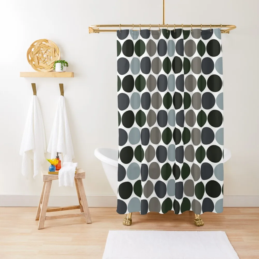 

Polka Dots "Mountain stream" Shower Curtain Waterproof Fabric Bathroom Shower For Bathroom Curtain