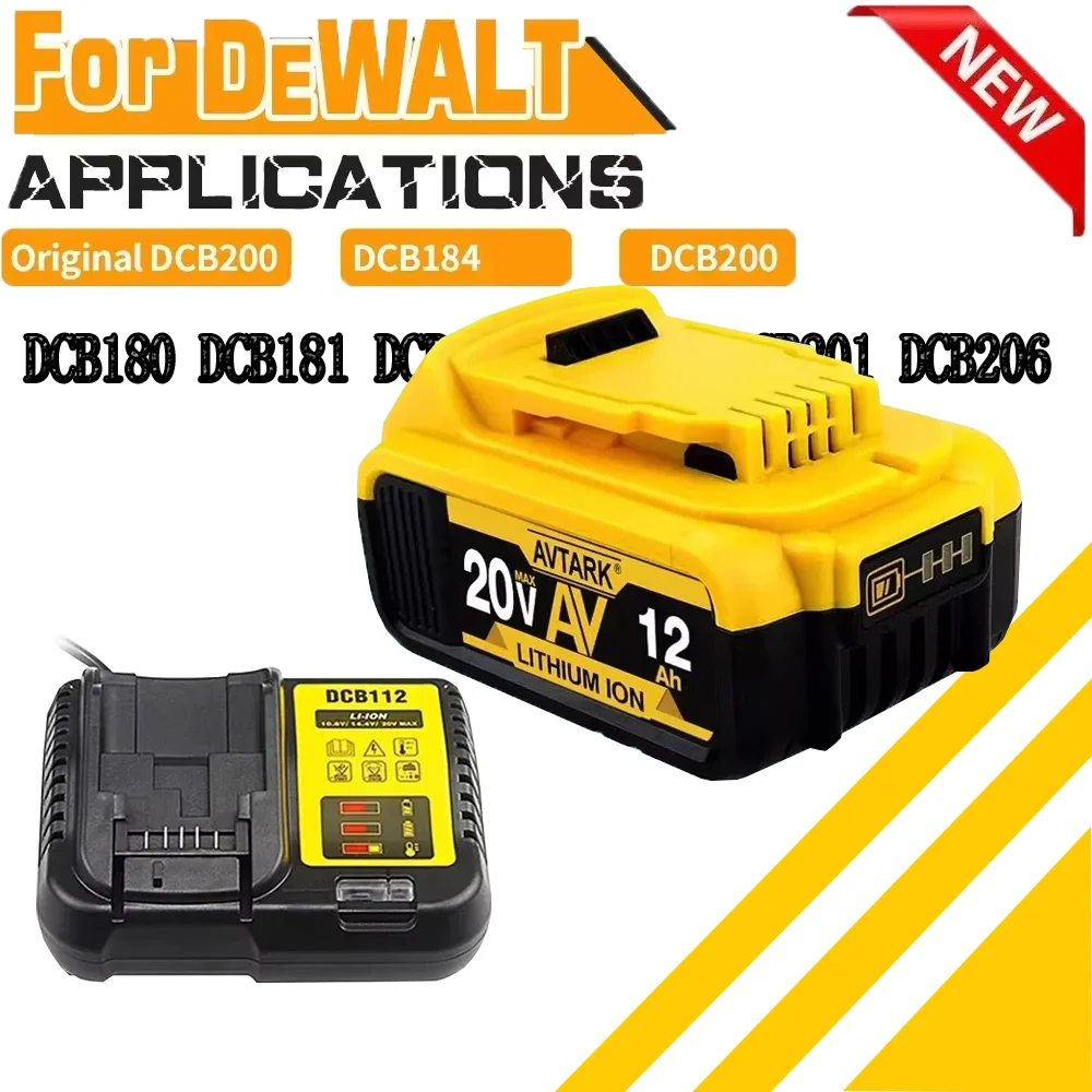 

Original DCB200 20V 8000mAh Lithium Replacement Battery For Dewalt 18V DCB184 DCB200 DCB182 DCB180 DCB181 DCB182 DCB201 DCB206