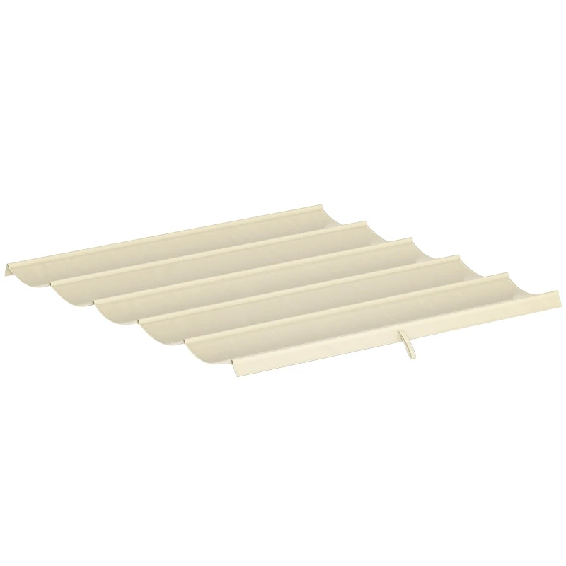 Ersatzüberdachung für 3 x 3 m Pergola, einziehbar mit Regenablauflöchern, wetterfest, Polyester, cremeweiß