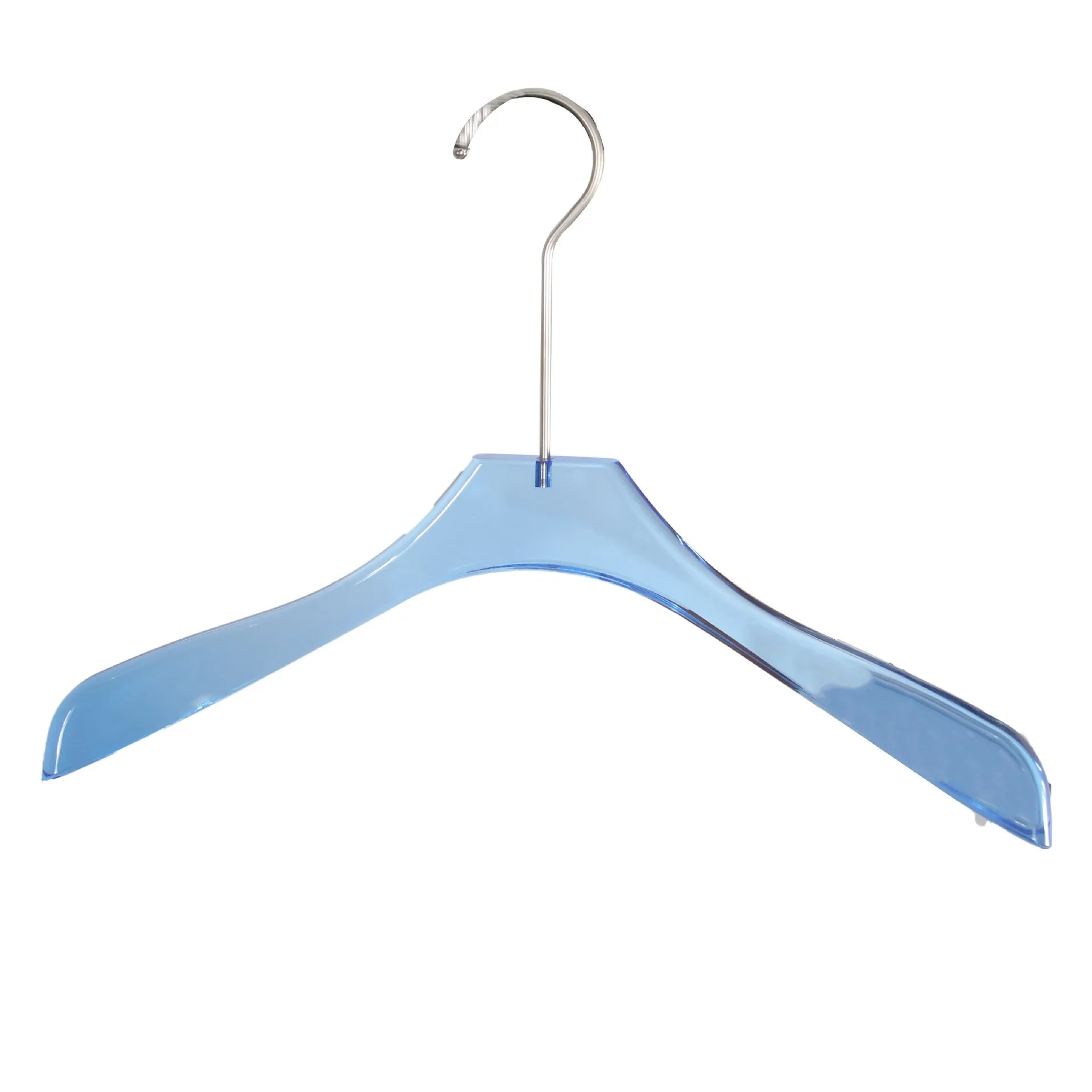 

Blue Acrylic Transparent Crystal Hanger Anti-Slip Traceless Clothes Hanger Unisex Wear Wedding Dress Clothes Hanger