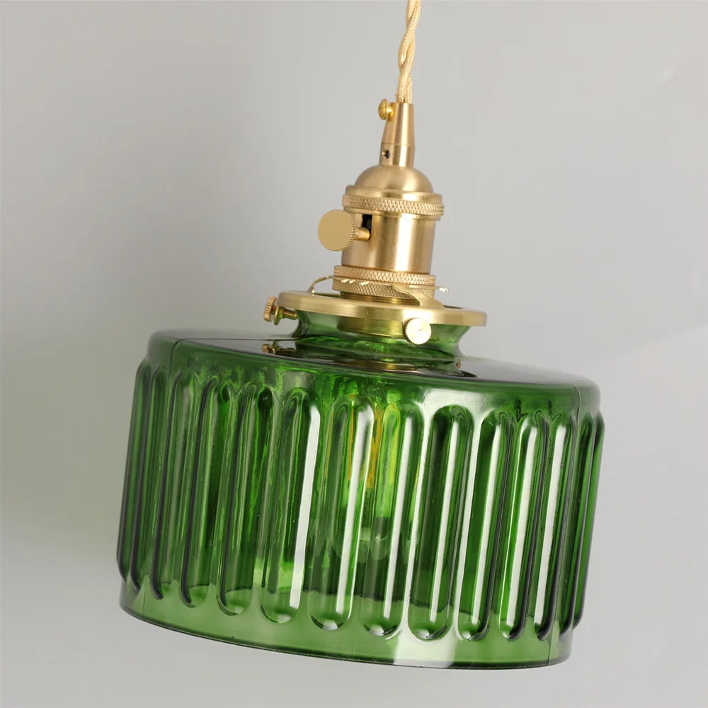 Led Crystal Pendant Light Green Chandelier Modern Hanging Ceiling Lamp Fixture Aisle Dining Room Kitchen Island Retro Home Decor