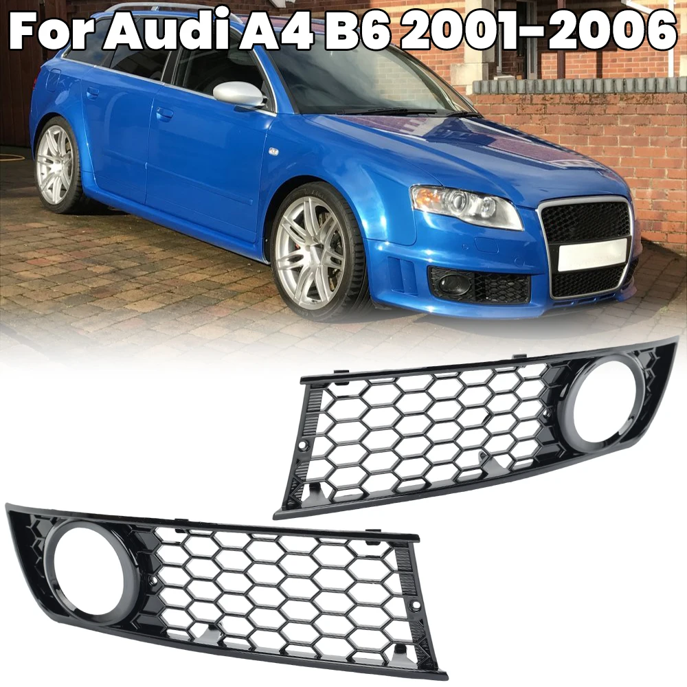 

Fog Lamp Frame For Audi A4 B6 2002-2005 Front Bumper Lower Grille Bezel fog light Cover Car Accessories 1 pair