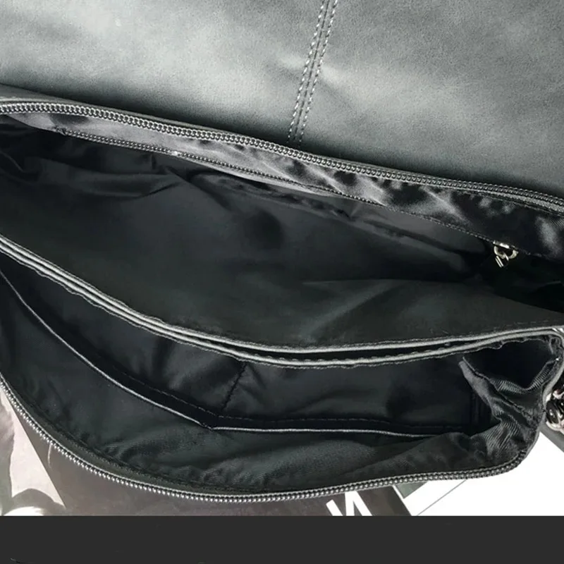 Sac à Bandoulière en Cuir PU pour Homme, Sacoche Décontractée de Grande Capacité, à Enveloppe, Solide, à la Mode