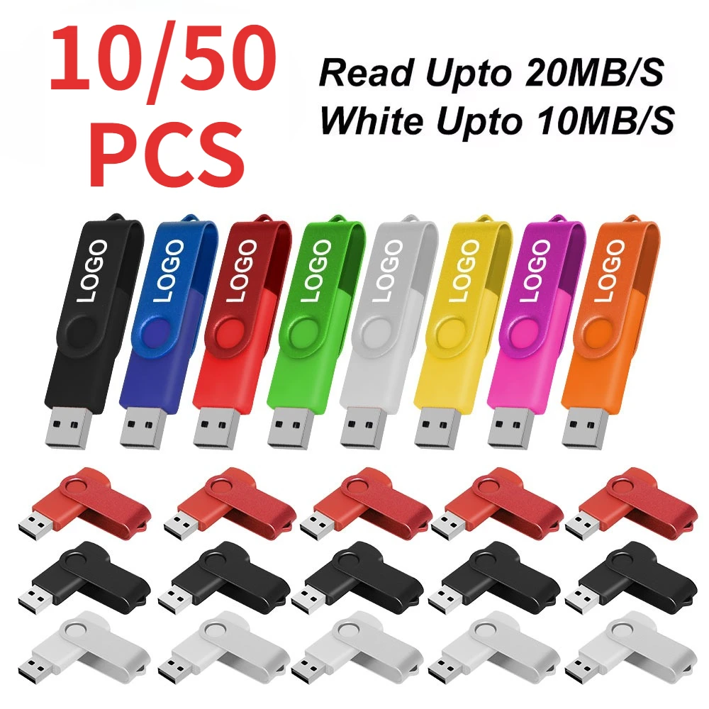 10/50 pçs logotipo gratuito usb flash drive 2.0 memória vara pendrive polegar lote 1gb 2gb 4gb 8gb 16gb 32g 64gb memória usb disco flash