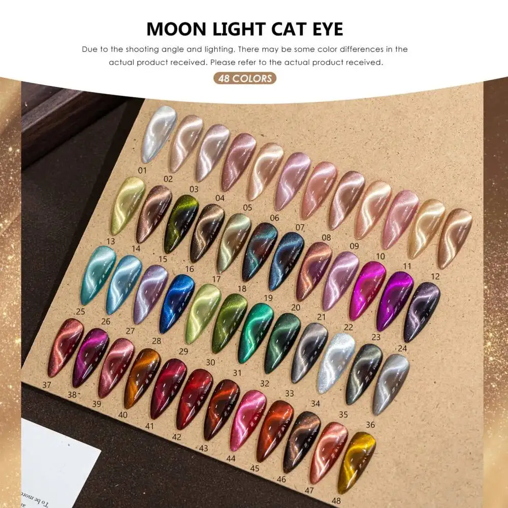 High Quality Moonlight Cat Eye Nail Gel Set With Different Bottle HEMA&TPO-Free Non-toxic UV Gel For Nail Salon Wholesale 15ML