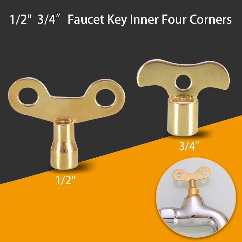 

2-100Pcs Radiator Valve Faucet Key Inner Four Corners 6mm/7mm Square Socket Faucet Keys Solid Iron For Venting Air Valve