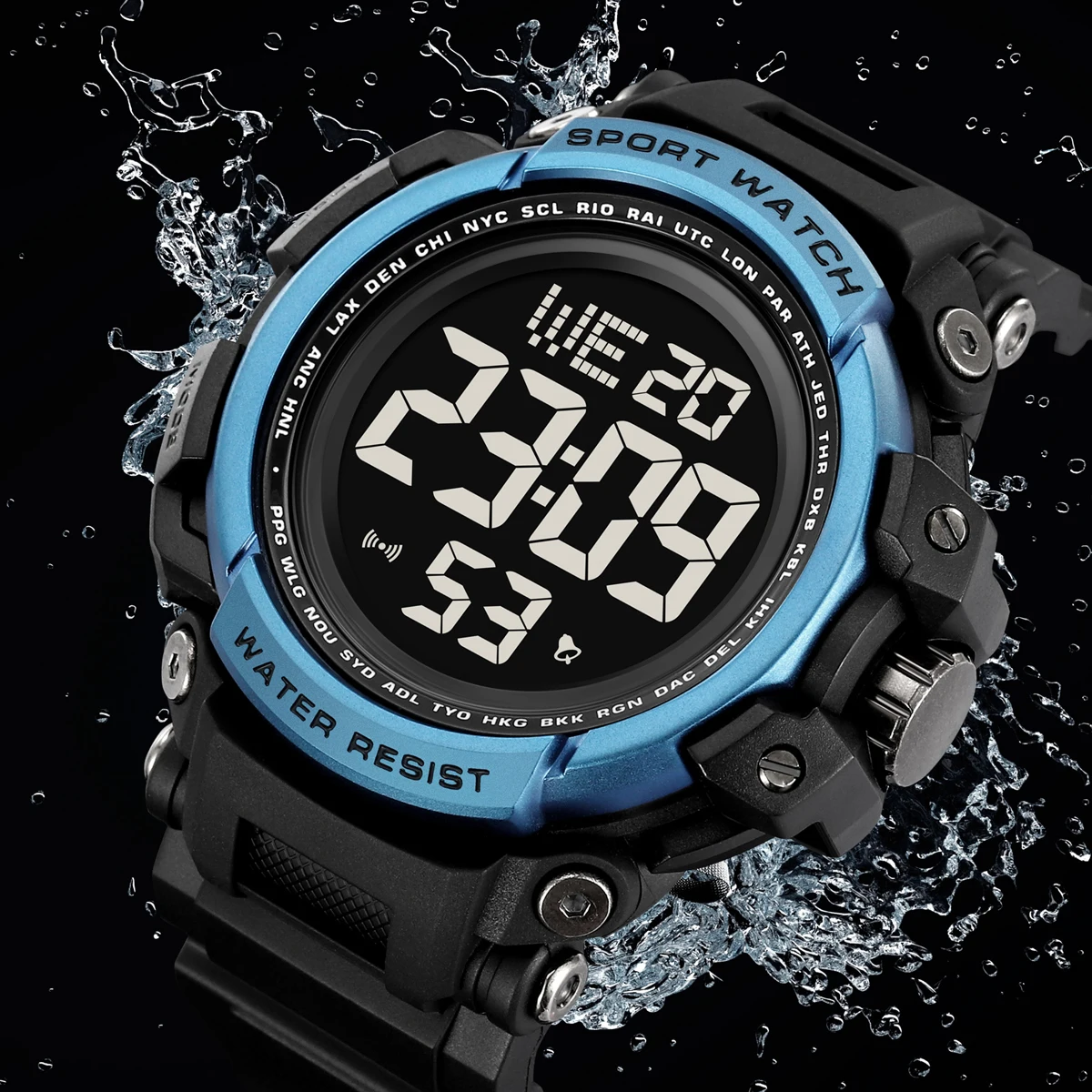 SKMEI Fashion Large Dial Digital Electronic Watch Sports Watches For Men Waterproof Camo Wristwatch Alarm Clock Horloges Mannen