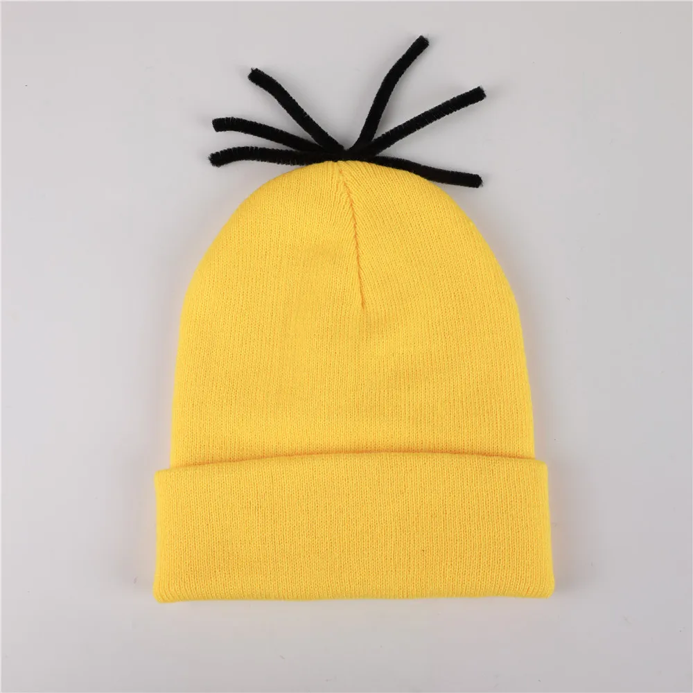 Solid Unisex Beanie Autumn Winter Soft Warm Knitted Hat Gifts Minions Cosplay Cartoon Beanies Women Men Hat