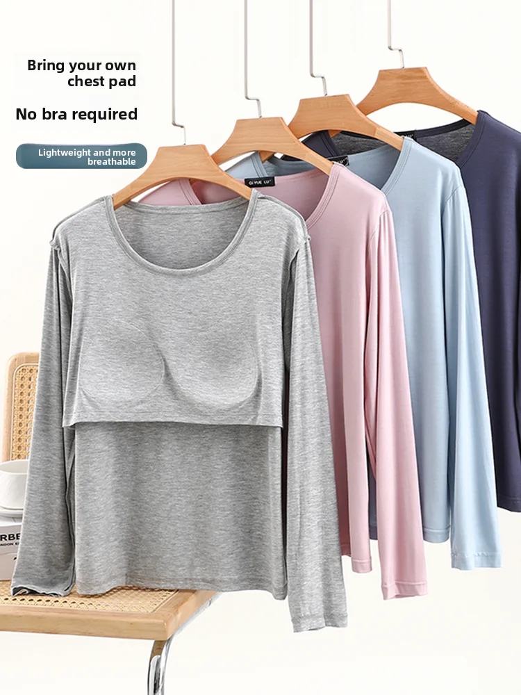 طويل Sve جولة Ne مشروط قاعدة irt رقيقة لون نقي ملابس المنزل أعلى حجم كبير Bral تي شيرت للنساء الخريف الربيع