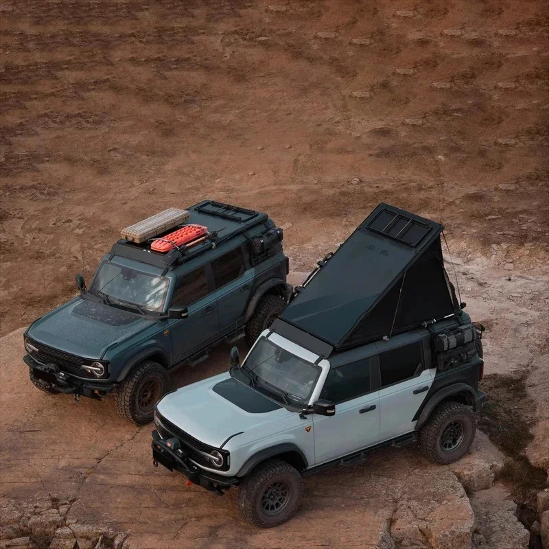 9cm Carbon Fiber Edition Triangular Hard Top Roof Tent Anti-Condensation Lightweight Off-Road Vehicles High Quality