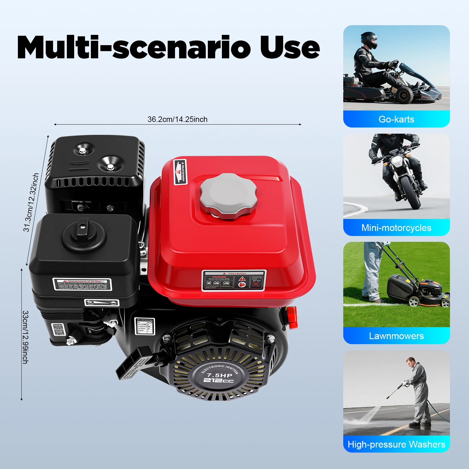 بنزين أسود 7.5 حصان، محرك بنزين مع محرك 4 كيلو وات، محرك غاز مع نسخة ترقية بدء التشغيل الكهربائي لمضخات المياه #6