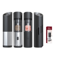 Gravity sensing Electric Salt And Pepper Grinder Set with LED Light Adjustable Spice Mills for Kitchen Automatic Cordless Gadget