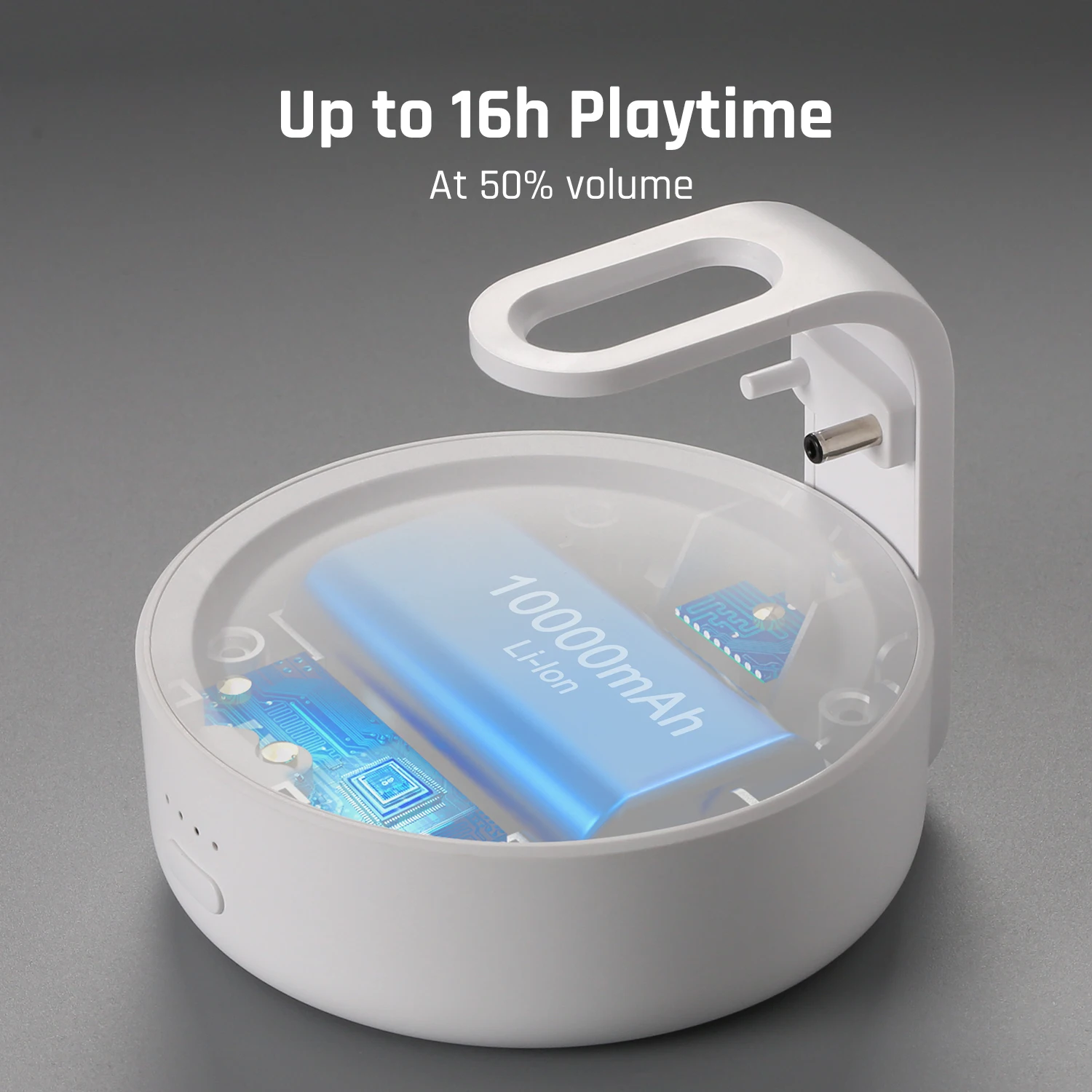 قاعدة بطارية محمولة لـ eco Dot 3rd Gen ، وقت تشغيل 16 ساعة ، أمازون البيضاء ، D3 + ، amah