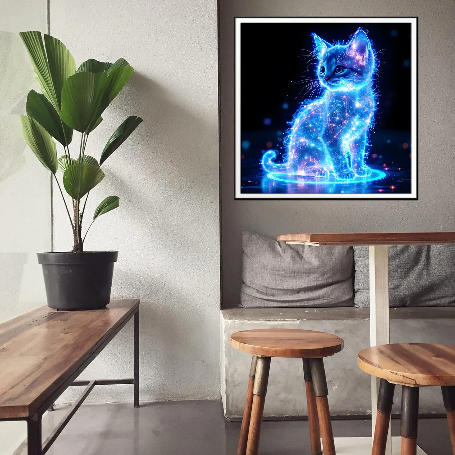 Purr-fect Cat Wooden Puzzle Gift Box: Unlock Irregular Animal Shapes – Stress-Free Brain Challenge for Adults & Family Fun | Chr