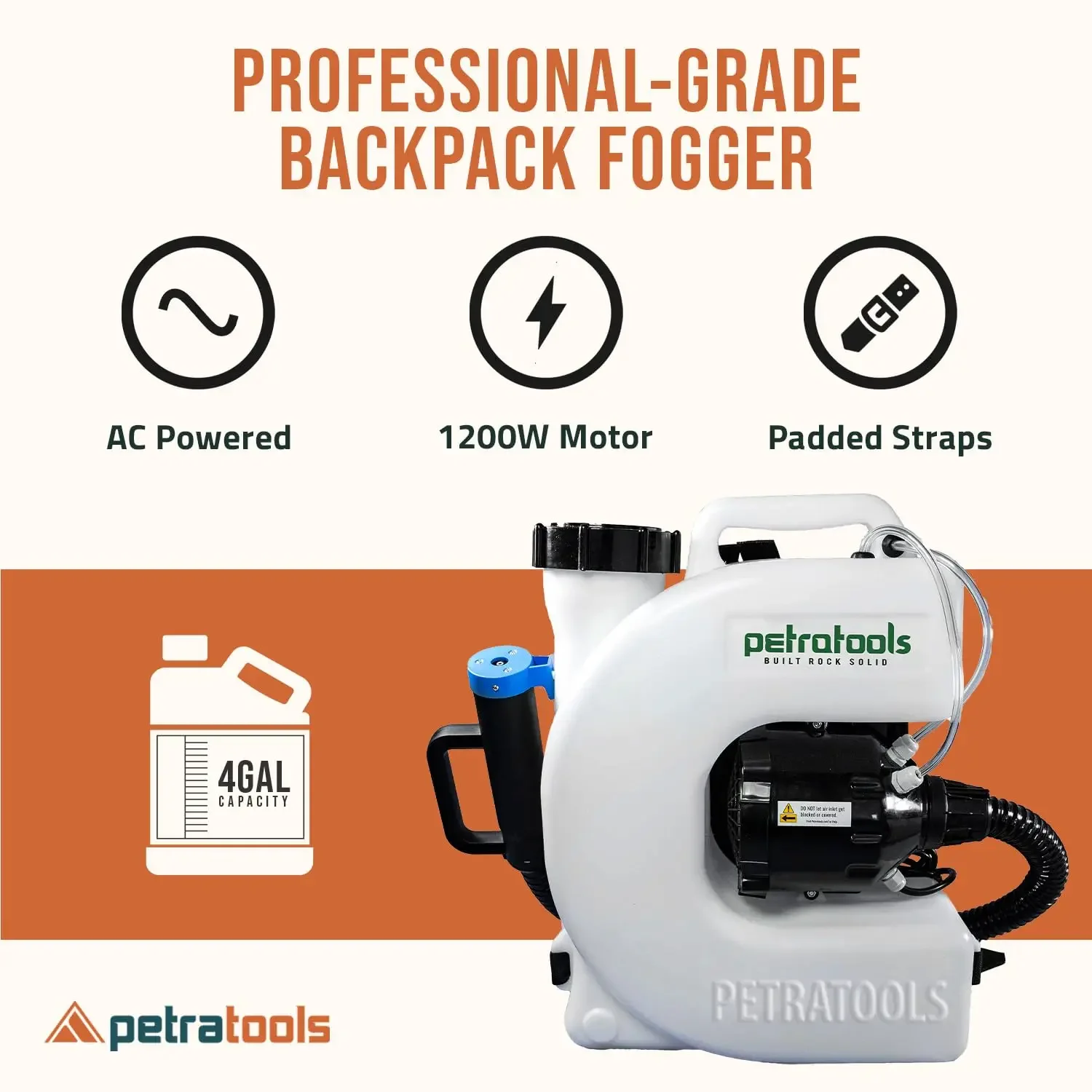 Tools Electric Fogger Machine Mosquito Fogger Machine Insect Fogger Backpack Sprayer with Extended Commercial Hose Padded Straps