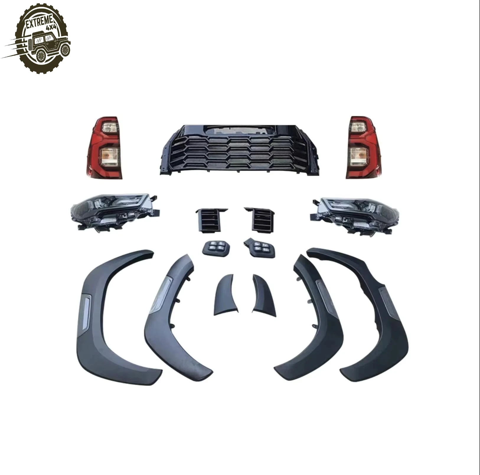 

Car Bumper Body Kit Facelift Conversion Headlight Taillight Body Kit for Toyota Hilux Rocco 2016-2020 Body Kits