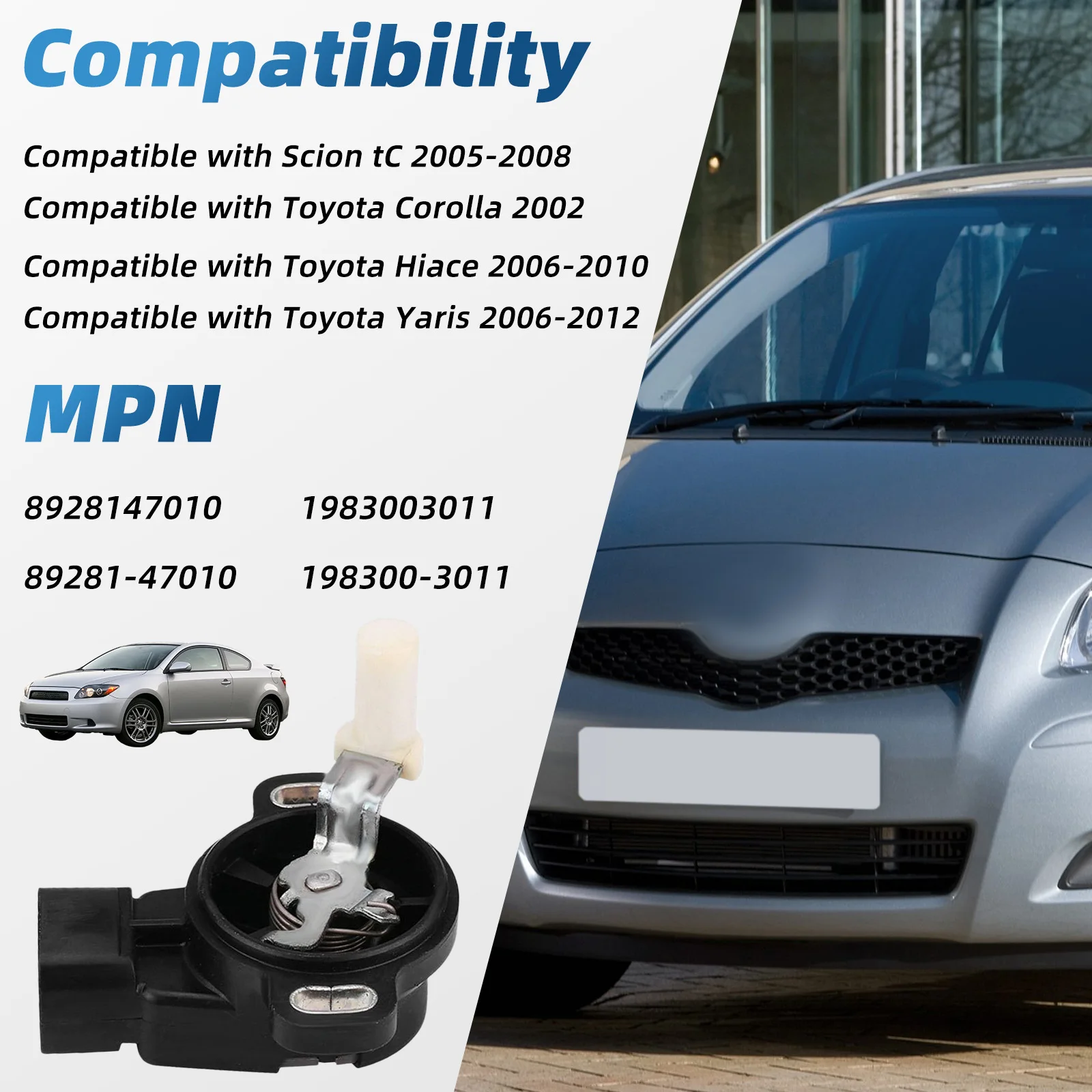 

89281-47010 Датчик положения педали акселератора для Toyota Yaris Hiace Scion TC 8928147010