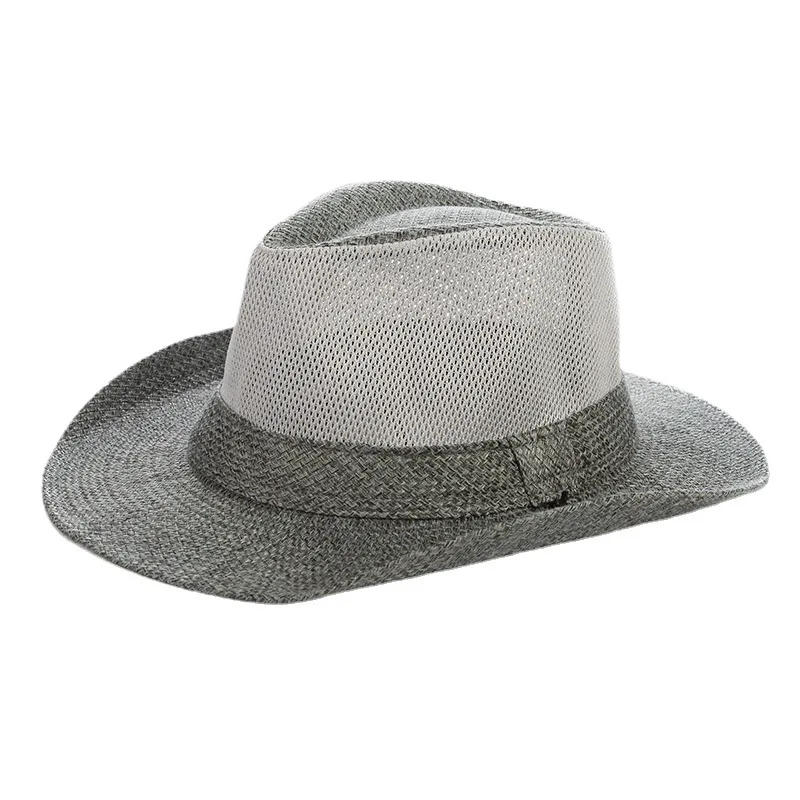 Straw Hat Men's Spring and Summer Outdoor Breathable Sun Hat Casual Sun-Proof Hat