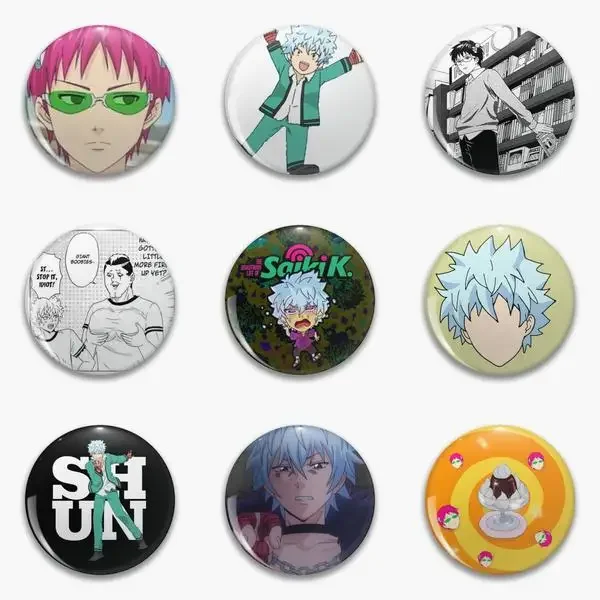 Shun Kaidou Polaroid Dark Reunion Logo Saiki Of Soft Button Pin Customizable Lapel Pin Brooch Funny Jewelry Creative Gift Women