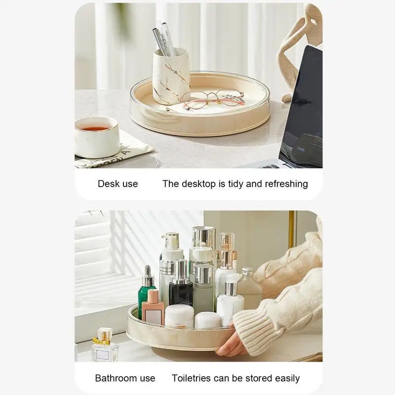 Armoire Rotative Résistante à 360 ° pour Épices, Rangement de Cuisine, Spinner, Colorable, Antidérapant, Rond, T1