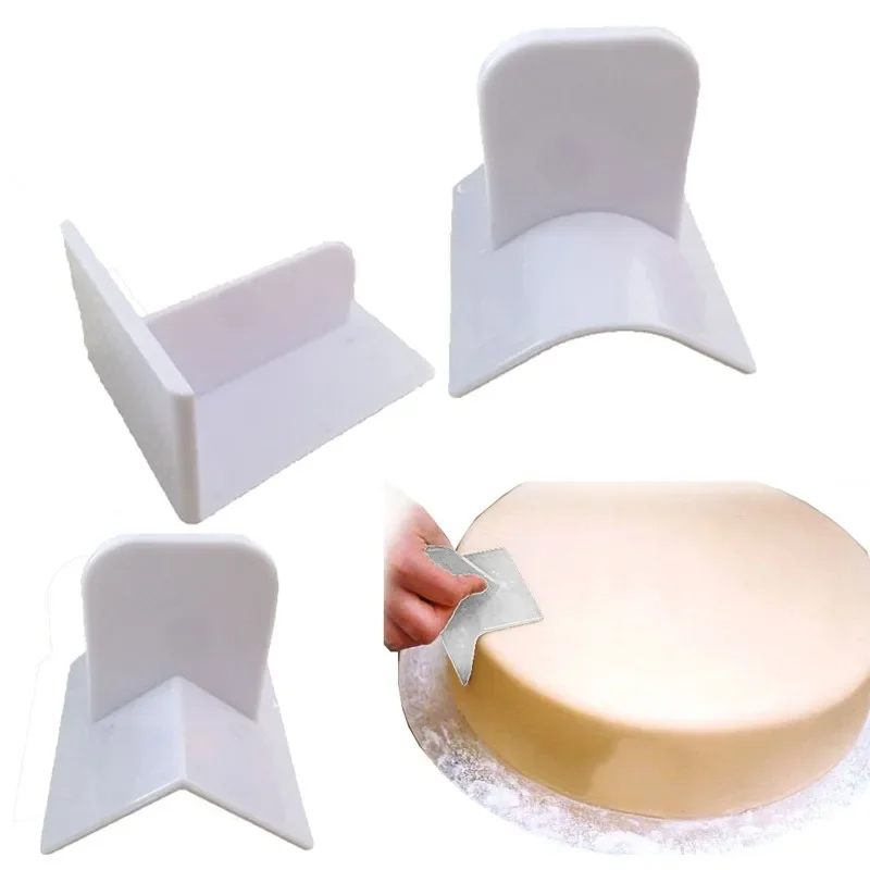 Plastic Cake Smoother Fondant Promotion Smoother with Square Right Angle Polisher Smooth Tools Surface Polishing