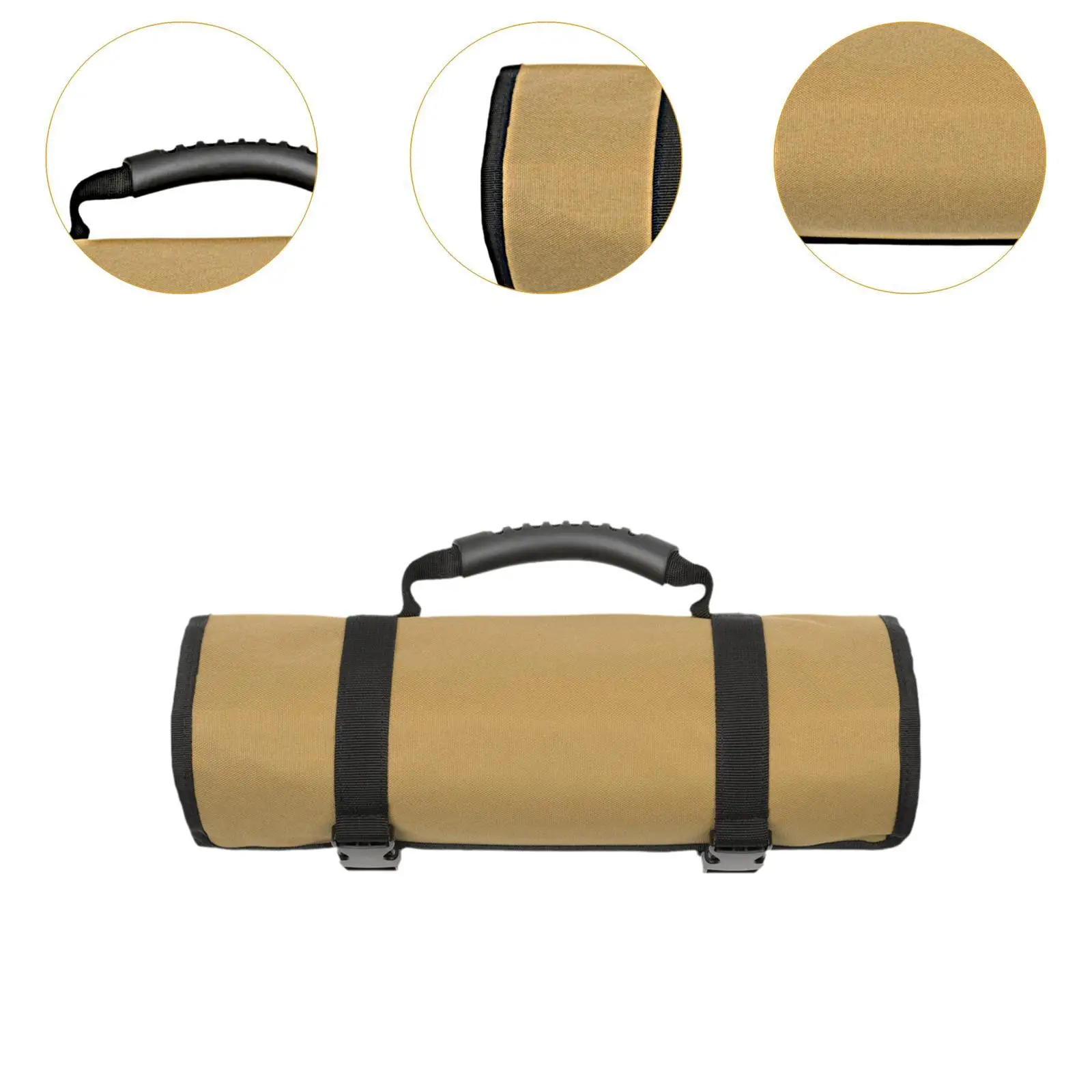 Roll up Tool Bag Heavy Duty Portable Tools Pouch for Dads Plumber Carpenter