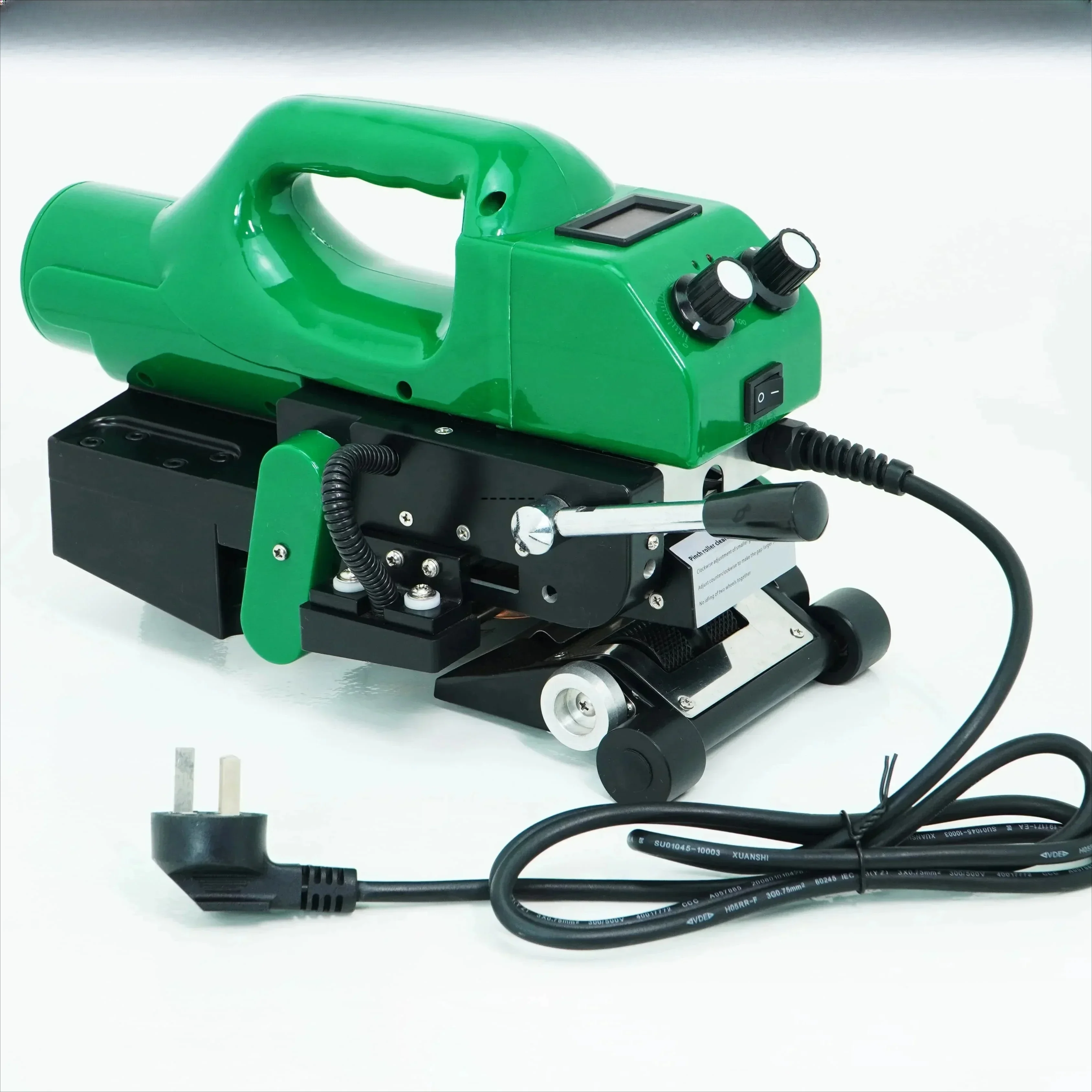 

Steel Roller HDPE Geomembrane Liner Welding Hot Melt Plastic Film Welding Machine for PVC available