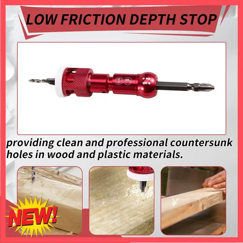 

B17C For Drill Presses Low Friction Depth Stop Drill Bits Carbide Tipped Countersink Drill Bits For Precise Countersinking