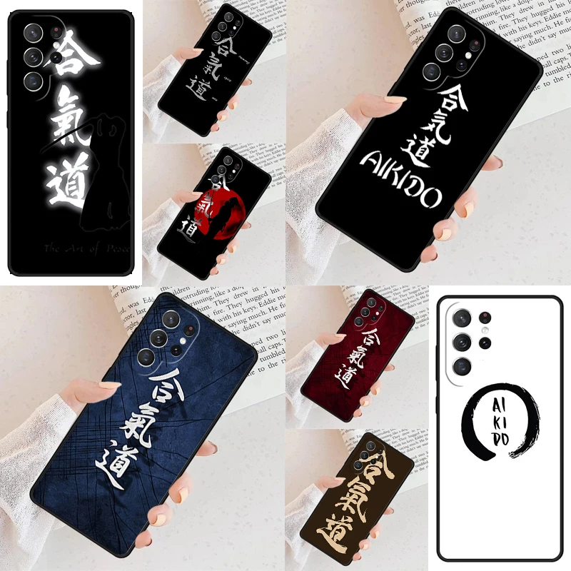 Japan Martial Aikido Phone Case For Samsung Galaxy S24 S23 S22 S21 Ultra S10 Note 10 Pro S20 Plus FE S9 S8 Cover